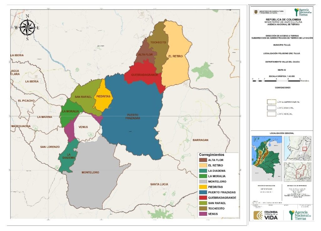 Mapa de los lugares.