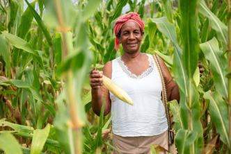 una-mujer-en-un-campo-de-maiz-sosteniendo-una-mazorca