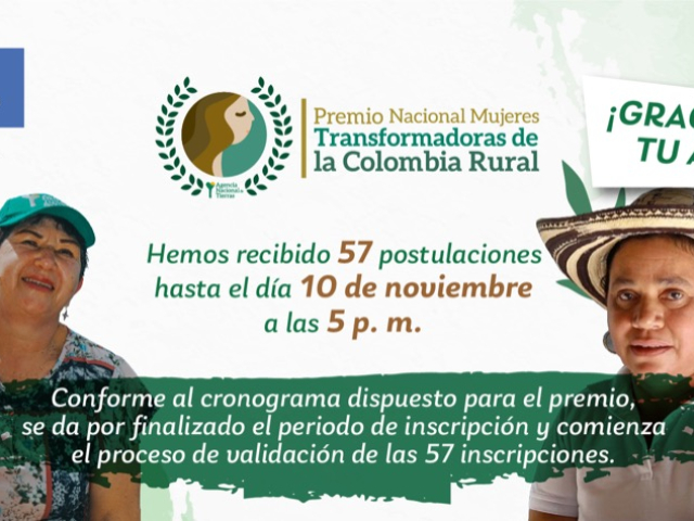 Imagen publicitaria de la segunda edición del Premio ‘Mujer Transformadora de la Colombia Rural’