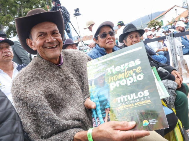 Más de 2.500 campesinos de Boyacá accederán a la tierra con 600 títulos rurales que la ANT entregará en 2026