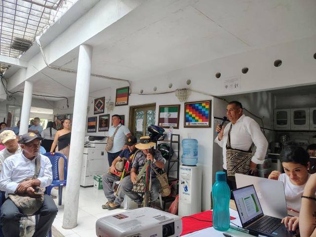 ANT y autoridades indígenas filiales al Consejo Regional Indígena del Huila (CRIHU), 