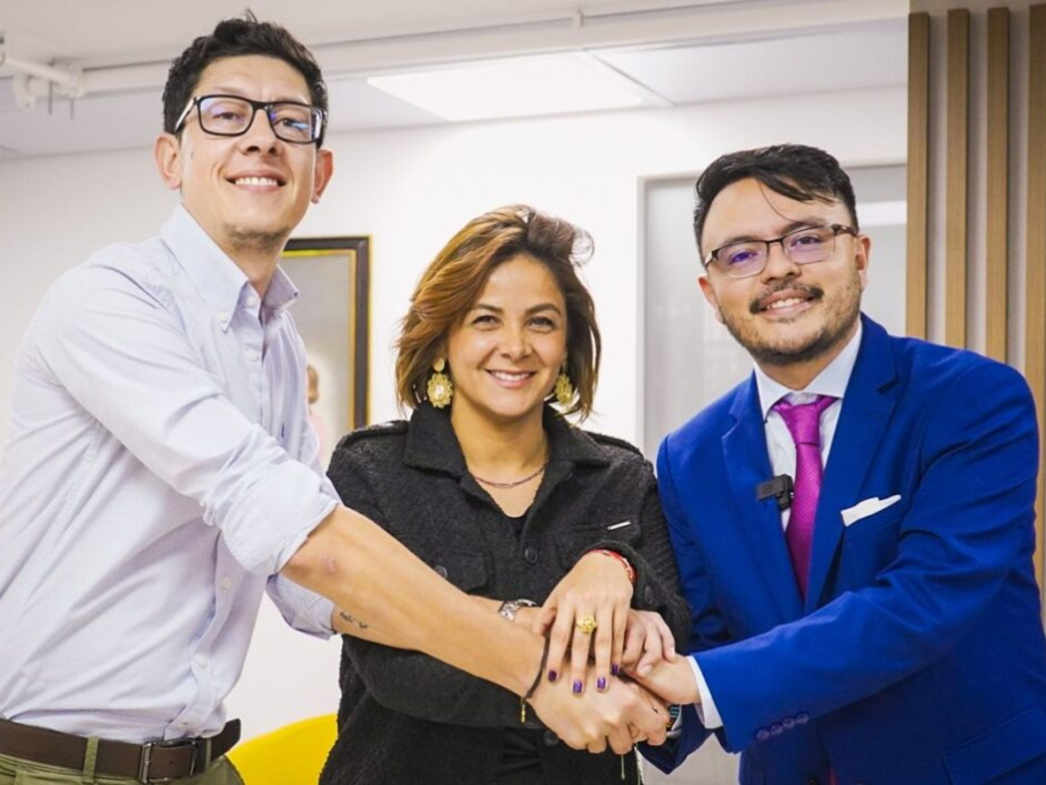 Jennifer Mojica, Felipe Harman y Daniel Rojas