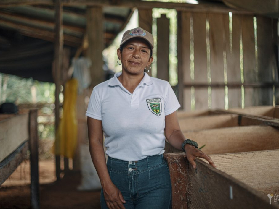 Trabajadora de la Zona de Reserva Campesina La Tuna.